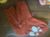 Image 5 of Paw print 🐾 sock size  6-8 adult acrylic 