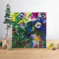 Image 1 of Penstemon in a vase Greetings Card