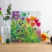 Image 1 of Poppies and Lavender Greetings Card