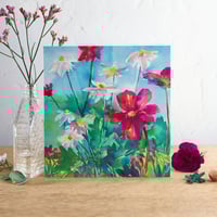 Image 1 of Daisies and Anemones Greetings Card