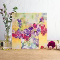 Image 1 of Sweet Peas Greetings Card