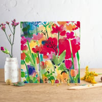 Image 1 of Flower fusion Greetings Card