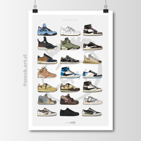 Image 1 of Sneaker Poster Nike Jordan x Travis Scott Collection Print