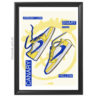 Image 2 of Sneaker Poster Air Jordan 1 Low x Travis Scott “Canary Yellow” Print