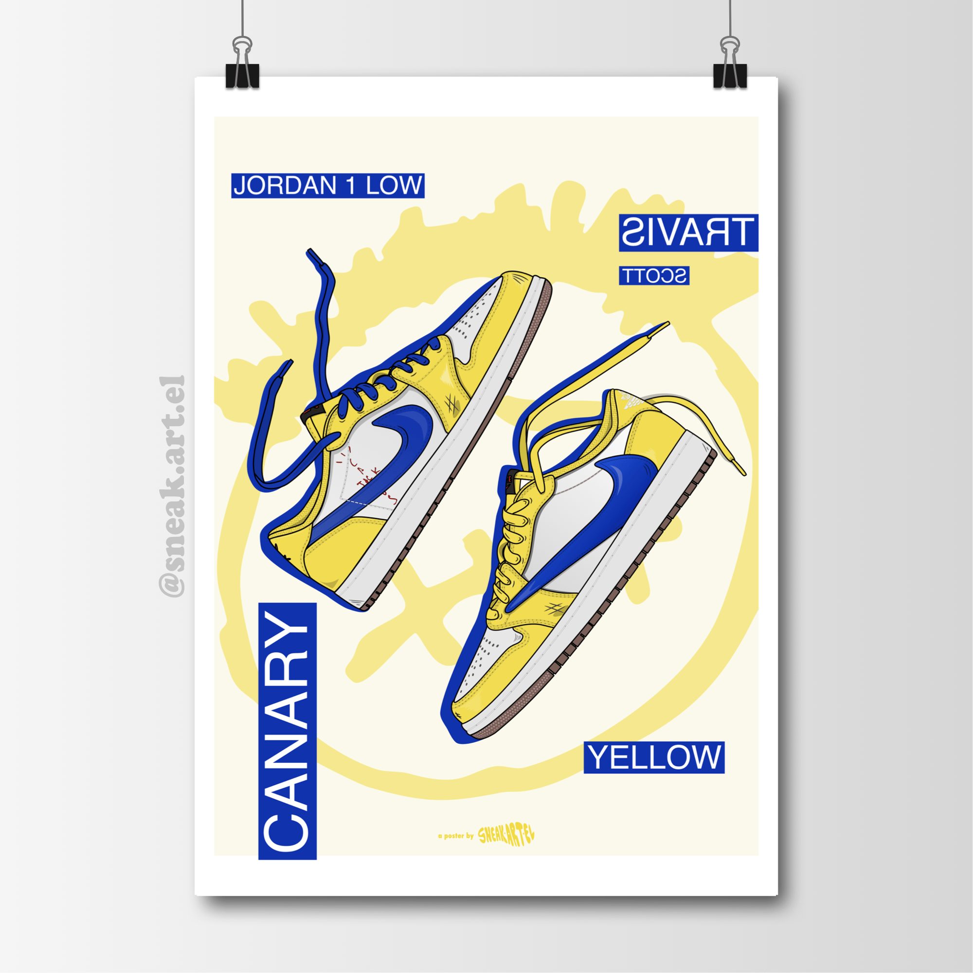 Yellow Air Jordan One Wallpaper Wall Art Print Dunk Rich Europosters