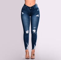 Image 1 of Hole Demin Trouser Pants 