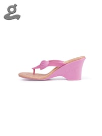 Image 2 of Pink Heart and Number Heart and Number Wedge Heel Flip-Flops