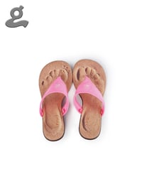 Image 4 of Pink Bikini Embroidery Wedge Heel Flip-Flops