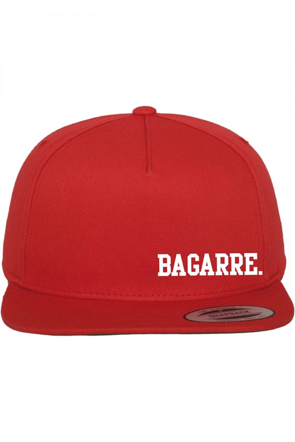 Image of red snapback 