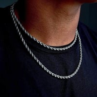 שרשרת חבלים מפלדת אל חלד מעוותת Vnox Cuban לגברים