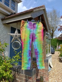 Ladies striped rainbow trousers size 16