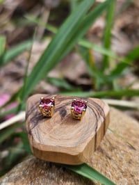 Image 4 of Rhodolite Garnet Earrings 