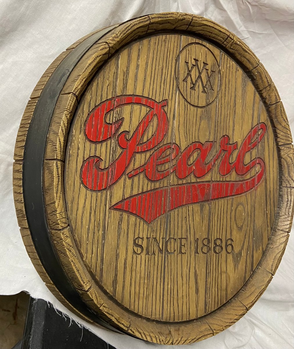Vintage Pearl Beer Lager, Barrel Head Display | WORLD HISTORICS