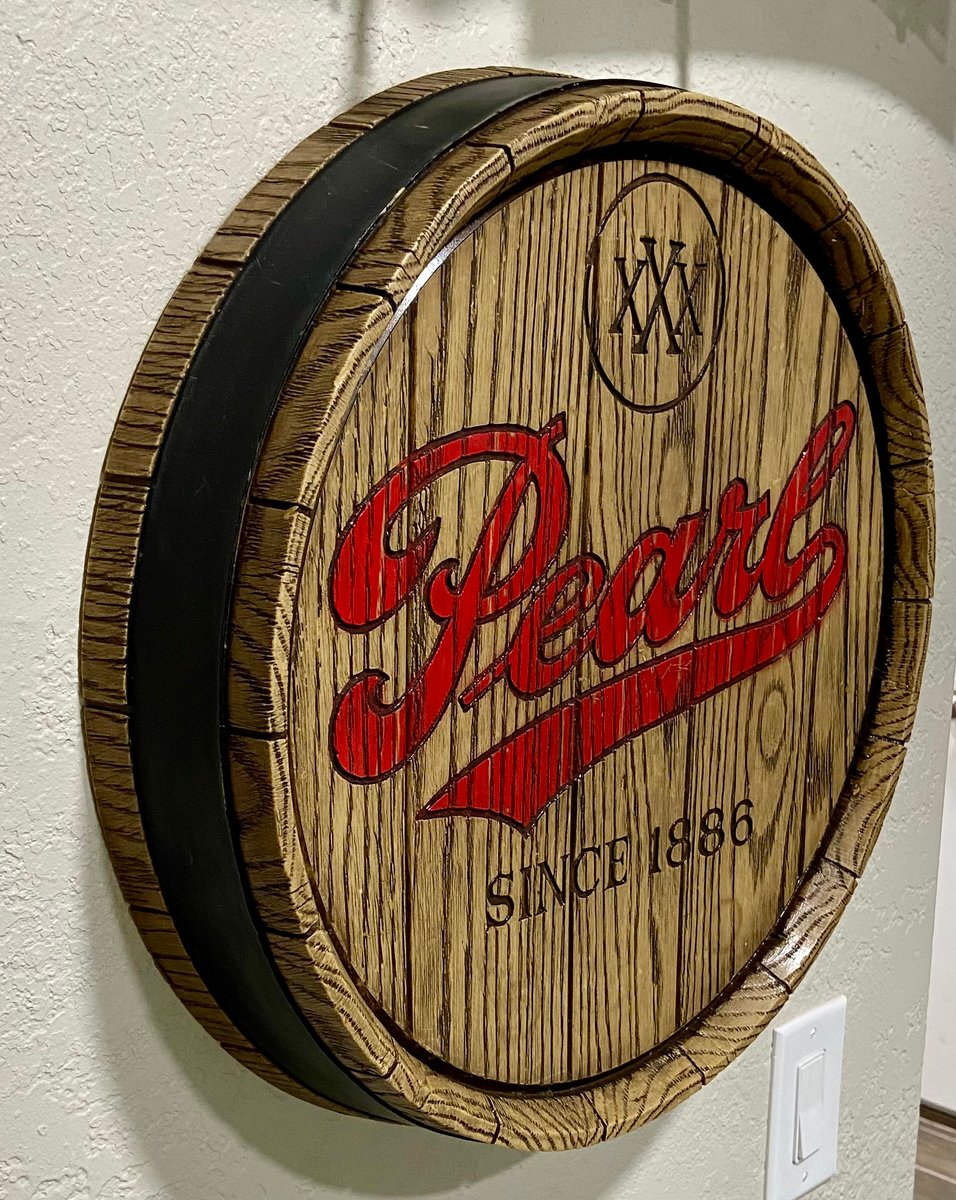 Vintage Pearl Beer Lager, Barrel Head Display | WORLD HISTORICS