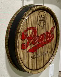 Image 2 of Vintage Pearl Beer Lager, Barrel Head Display
