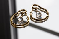 Image 1 of Gloria Ear Hangers - Stainless Steel 316L - 4mm - Gold - Gauges - Tunnels - Plugs - Ear Weights