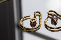 Image 6 of Princess Heart Hangers - Stainless Steel 316L - 4mm - Gold - Gauges - Tunnels - Plugs - Ear Weights