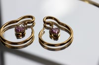 Image 1 of Princess Heart Hangers - Stainless Steel 316L - 4mm - Gold - Gauges - Tunnels - Plugs - Ear Weights