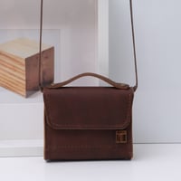 Image 1 of Little Lunch Purse in vintage brown 1