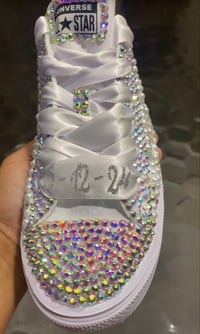 Image 5 of Low Top Bridal Converse 4-6.5
