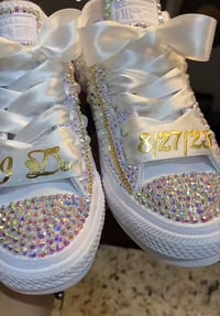 Image 1 of Low Top Bridal Converse 9-10.5
