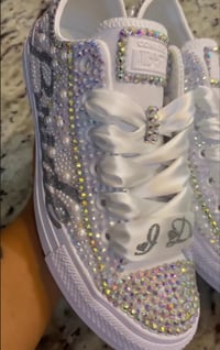 Image 2 of Low Top Bridal Converse 9-10.5