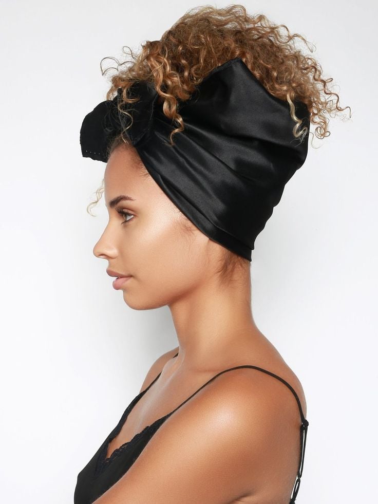 Relaxed Hair How To Wrap A Silk Press At Night Satin Edge Wrap For