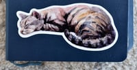 Image 2 of Sleeping Cat Watercolor Sticker