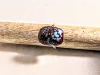 Image 3 of AQUA AND BROWN MULTICOLOR ADJUSTABLE WIRE WRAP RING (ITEM #2560)