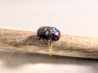 Image 2 of AQUA AND BROWN MULTICOLOR ADJUSTABLE WIRE WRAP RING (ITEM #2560)