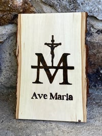 Image 1 of "Ave Maria" - Basswood plaque 