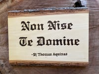 Image 3 of "Non Nise Te Domine" - Basswood Wall Mount  