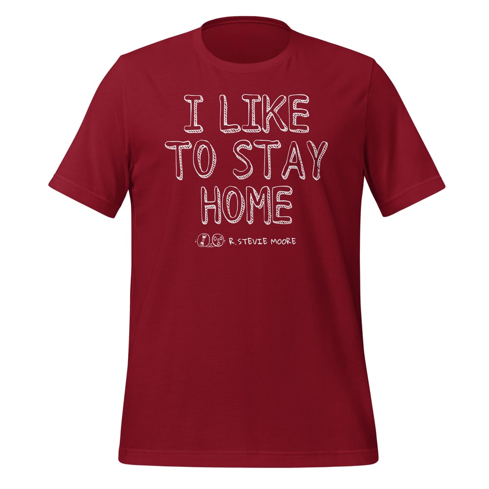 **NEW** I Like To Stay Home Tee - white print