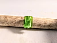 Image 3 of LIME GREEN RECTANGULAR ADJUSTABLE WIRE WRAP RING (ITEM #2564)