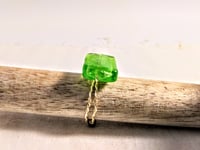 Image 2 of LIME GREEN RECTANGULAR ADJUSTABLE WIRE WRAP RING (ITEM #2564)