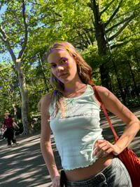Image 1 of NEW YORK PRINCESS turquoise 🦋tank top🦋