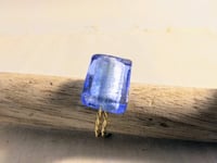 Image 2 of LIGHT BLUE RECTANGULAR ADJUSTABLE WIRE WRAP RING (ITEM #2561)