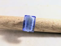 Image 3 of LIGHT BLUE RECTANGULAR ADJUSTABLE WIRE WRAP RING (ITEM #2561)