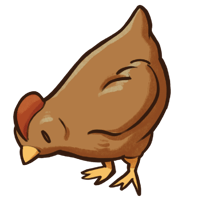 Image 1 of Brown Chicken Sticker