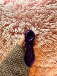 Image 14 of Purple Rain Freezable Glitter Glass Pipe  Thick Glass Pipe   Color Changing Pipe