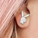 Playboy Rhinestone Stud Earrings