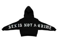 Image 4 of NOT A CRIME CROPPED HOODIE