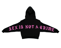 Image 3 of NOT A CRIME CROPPED HOODIE