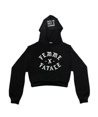 Image 2 of NOT A CRIME CROPPED HOODIE