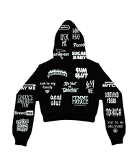 Image 2 of FEMME FATALE BABES CROPPED HOODIE