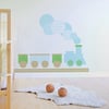 Train Fabric Decal - Removable and Reusable Wall Decal for Nursery or Kids Room