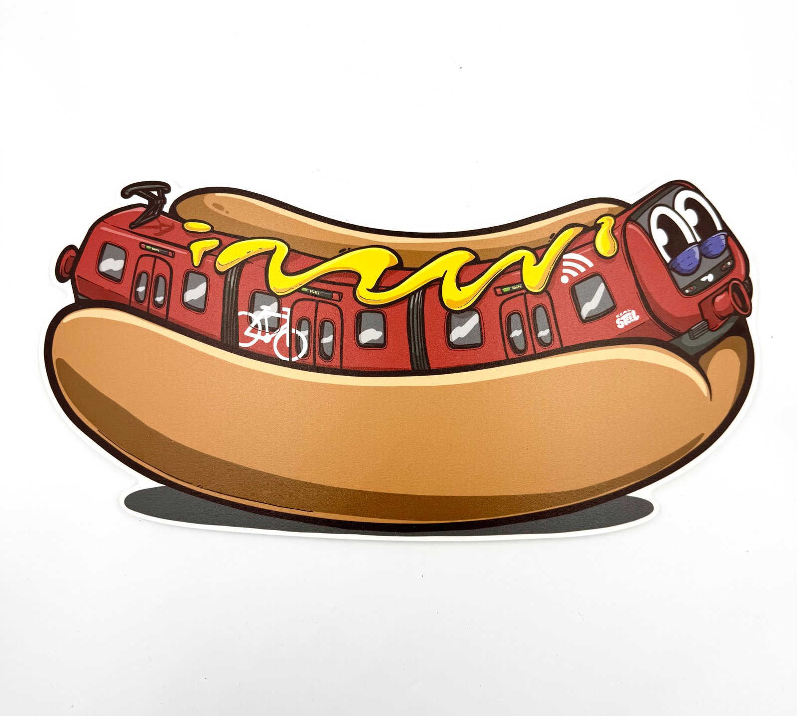 新品リメイク品 HOTDOG柄 HOTDOG S-TRAIN