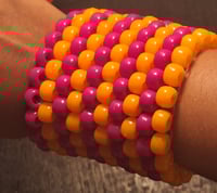 Purple and orange cuff