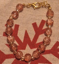 Image 2 of Sparkly brown bracelet and earring set