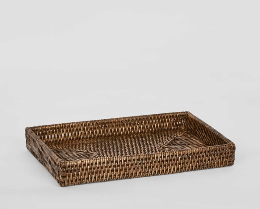 Image of Brown Rattan Tidy Tray 